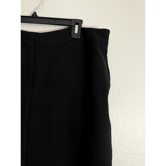 Talbots Woman's Black Wide Leg Trousers Size 16 Career Office Minimal Capsule - Picture 11 of 14